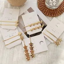 1 шт. Корея золотистые шпильки для волос полые любовь пентаграмма смайлик уход за кожей лица в форме заколки для волос металлическая заколка Бобби Булавки Hairgrip Аксессуары для волос