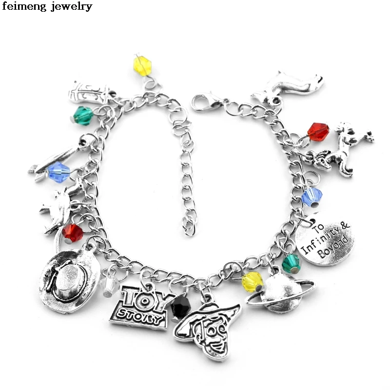 

To Infinity & Boyond Toy Story Crystal Beads Alloy Pendent Bracelet & Bangle Charm Gift For Fans High Quality Gift Movie Jewelry