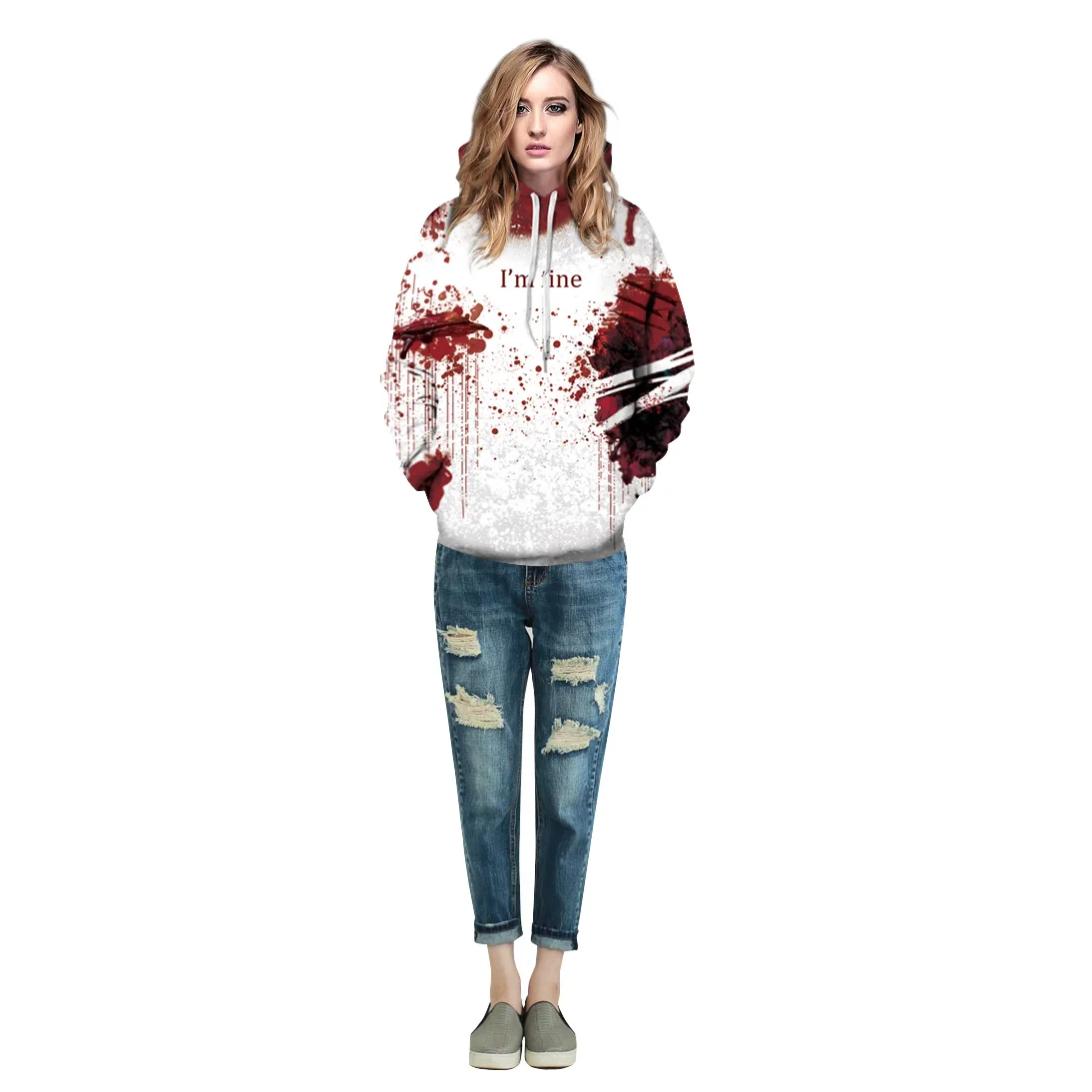 im fine halloween hoodie