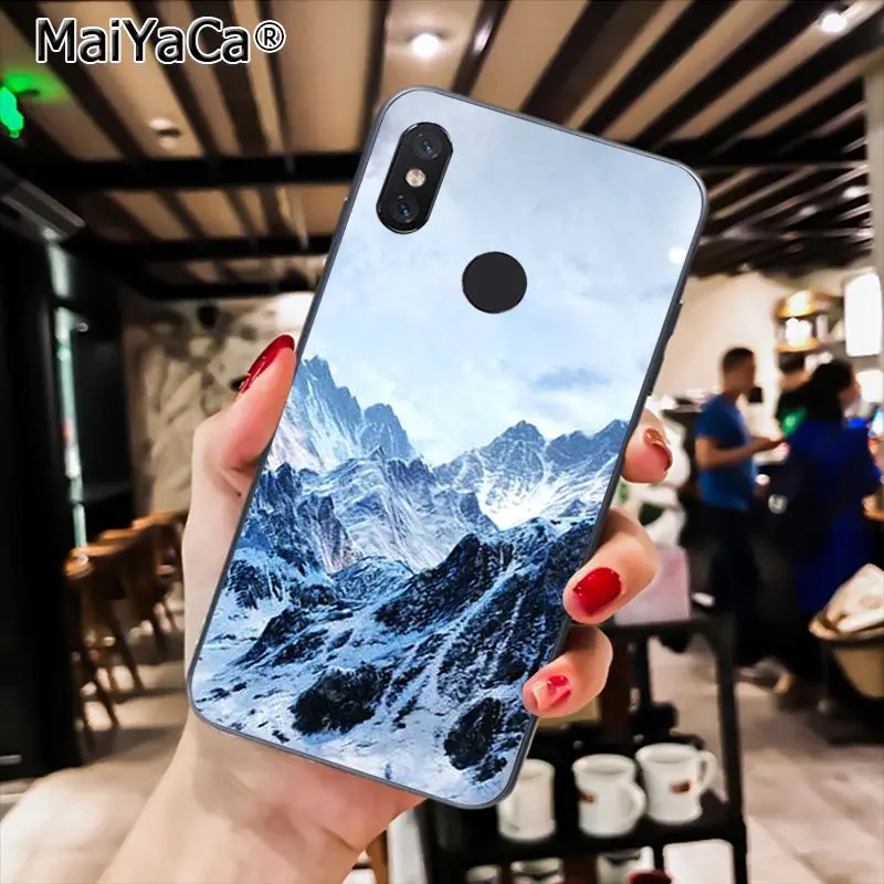 MaiYaCa зимние снежные горы Sceneary черный чехол для телефона для Xiaomi Redmi8 4X 6A S2 7A 6A Redmi 5 5Plus Note5 7 Note8Pro - Цвет: A7