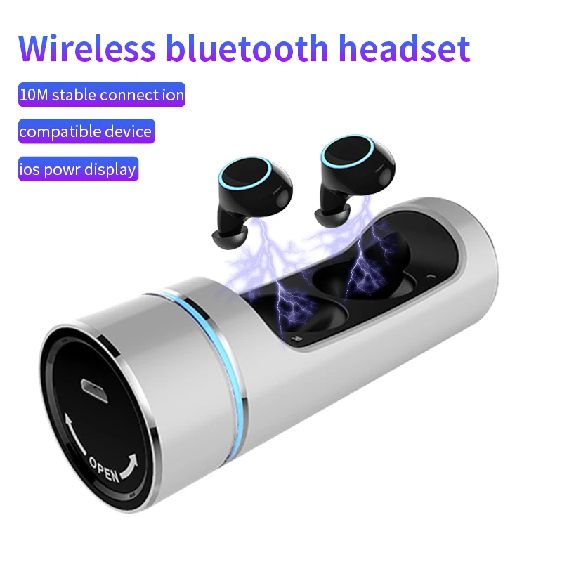 

Graphene Wilress Earphone in Ear Headphones Wireless Headphones Bluetooth Handsfree Fones De Ouvido 360 Degree Rotating Box