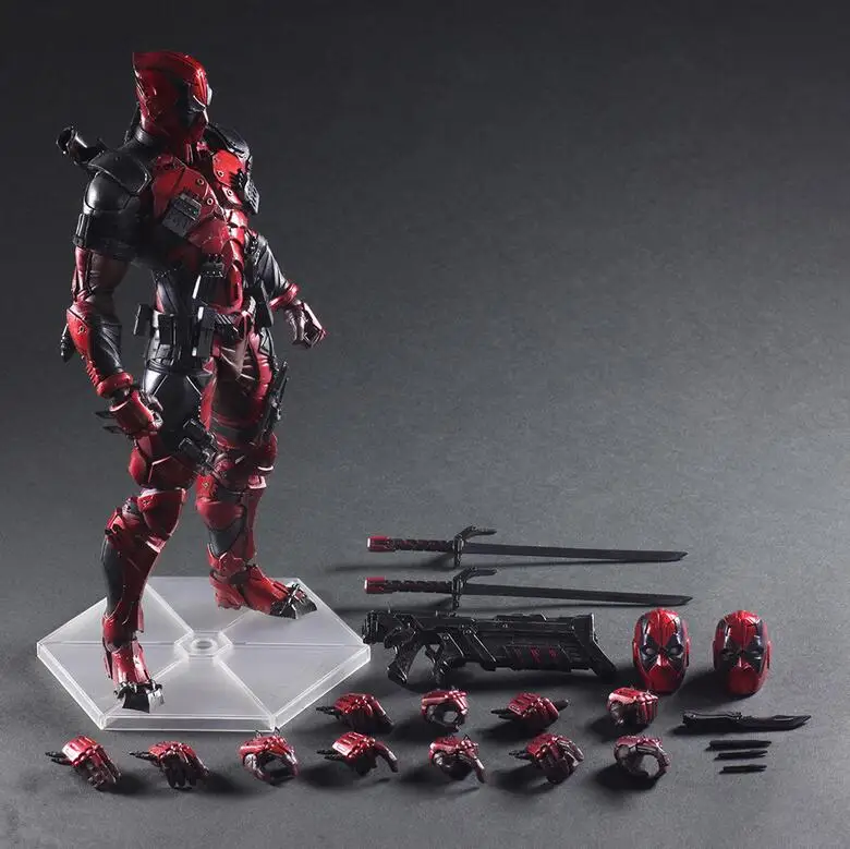 Play Arts Marvel 26 см Дэдпул оригинальная ПВХ фигурка модель игрушки - Цвет: 4 26cm