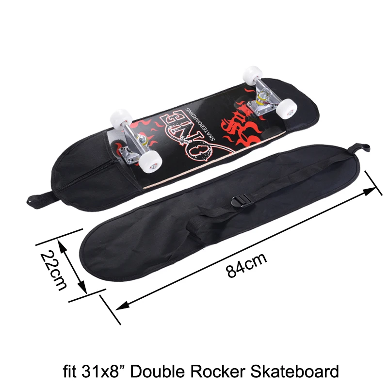 

Skateboard Carry Bag Backpack Carrier for 31"x 8" Double Rocker Skateboard
