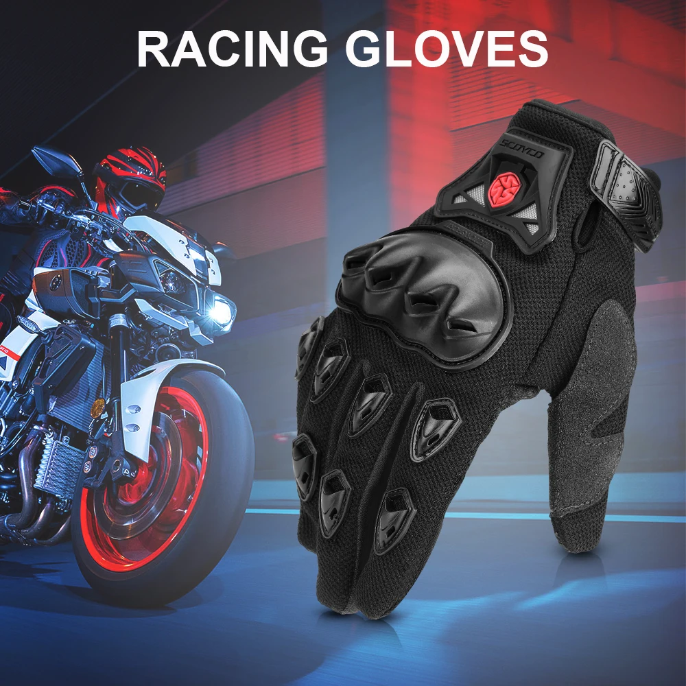 KEMiMOTO Spring Summer Luvas Motorcycle Gloves Men Women Full Finger Motocross Racing Moto Dirt Bike Protective MX Guantes