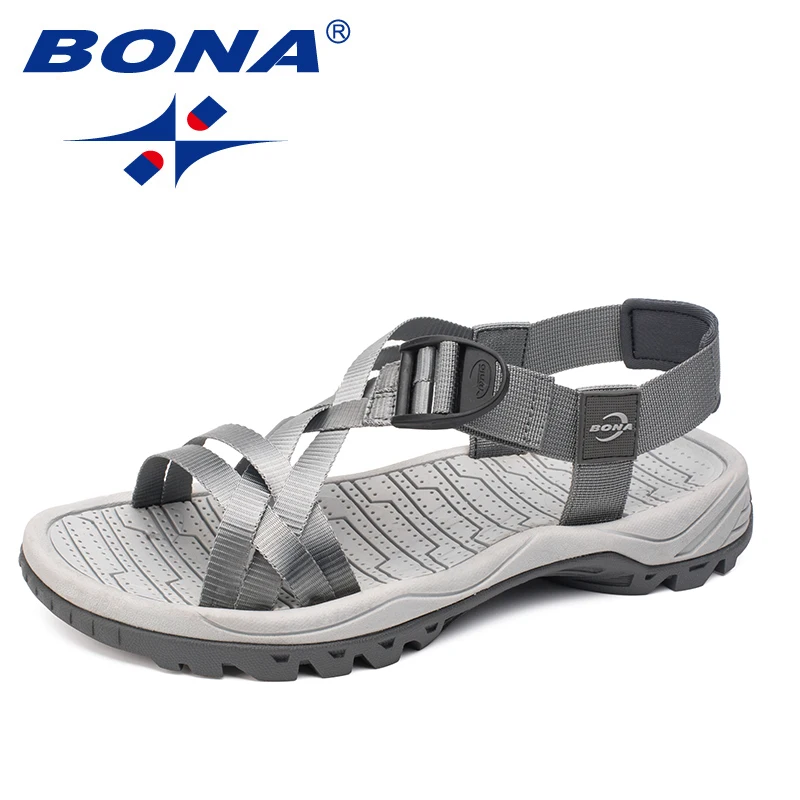 

BONA New Classics Style Men Sandals Outdoor Walking Summer Shoes Comfortable Band Upper Men Slippers Soft Light Free Shipping