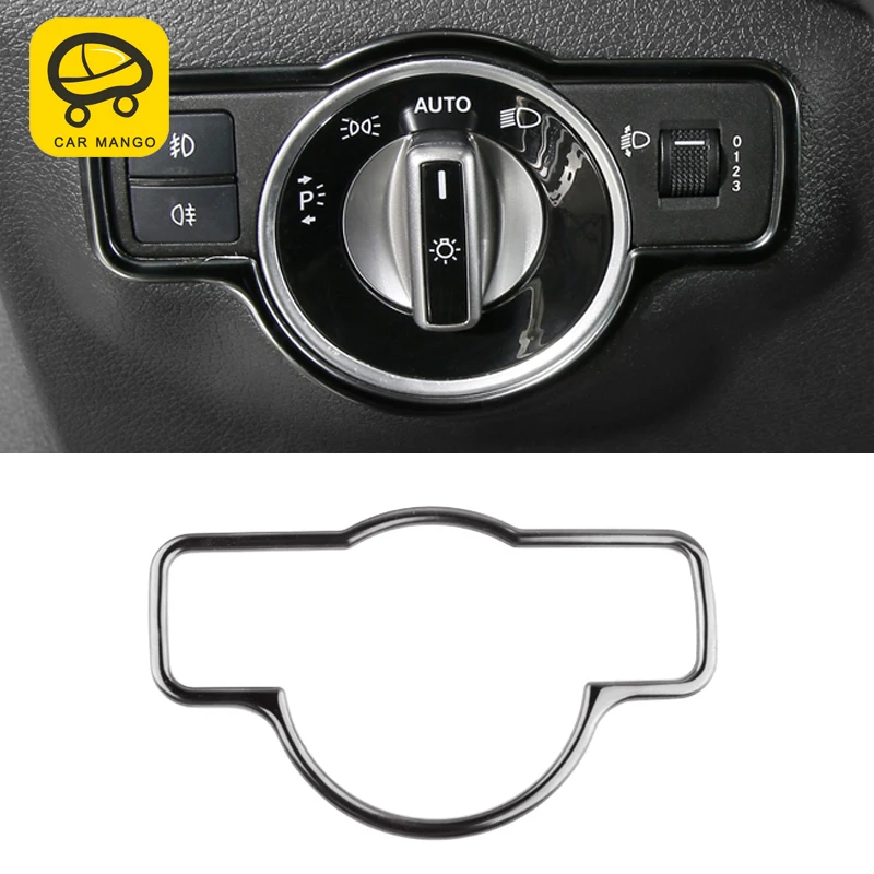 

CarManGo for Mercedes benz A class GLA CLA w176 auto light switch frame trim cover sticker accessories