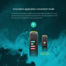 Продукт на тонкопленочных транзисторах на тонкоплёночных транзисторах 0,9" Экран Дисплей смарт-браслет Поддержка IP67 Водонепроницаемый сердечного ритма крови Давление монитор Фитнес трекер