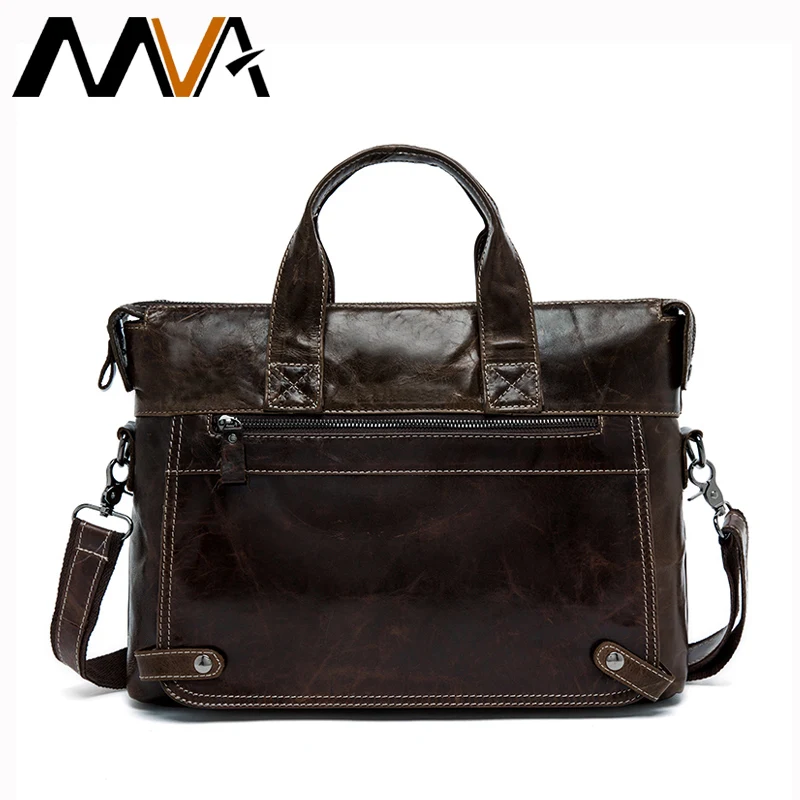 MVA Men Briefcases Genuine Leather Bags Male Briefcase Handbags Messenger Bag Men Leather Laptop Bag Business Briefcases Bags