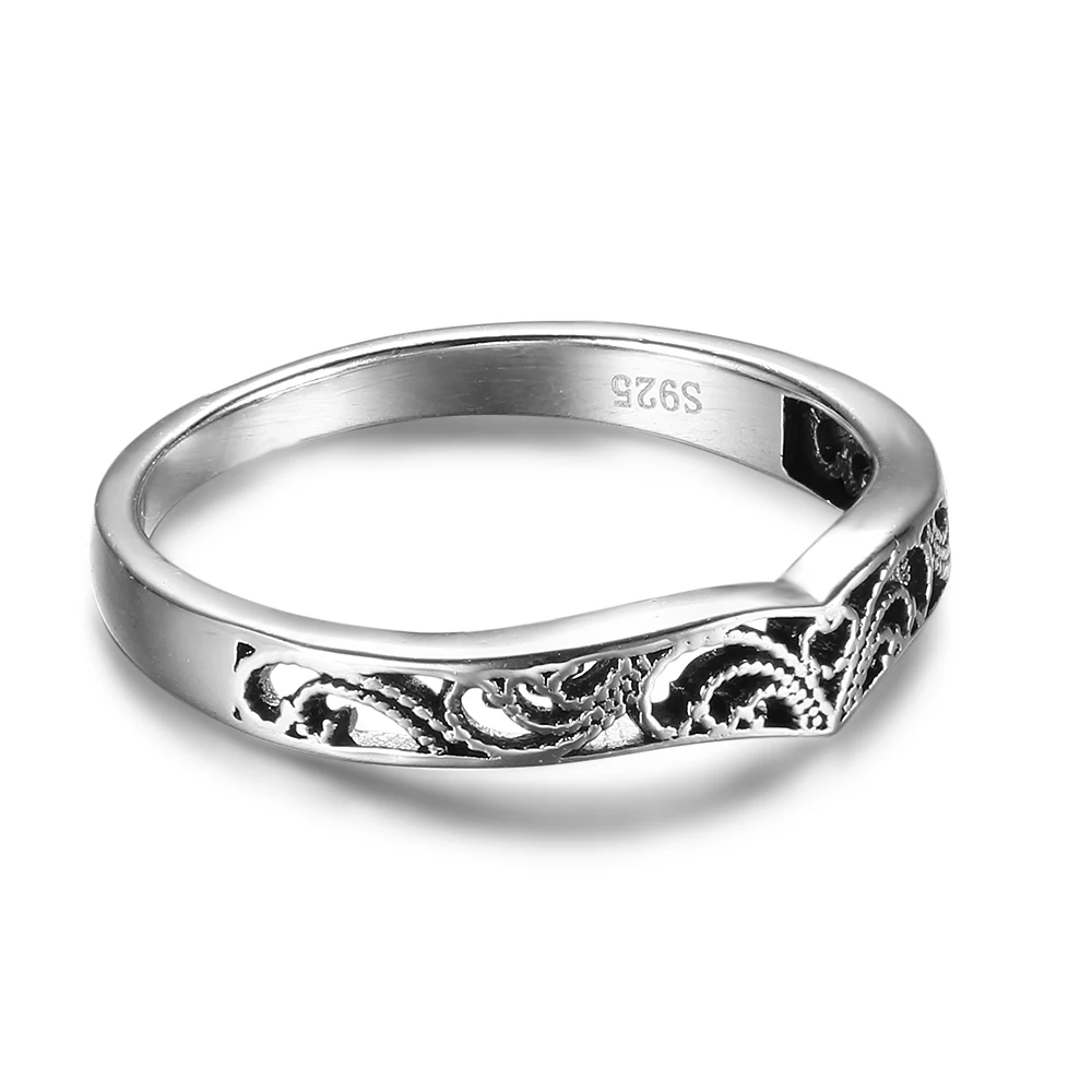 Bohemia Style Fashion Victorian Solid 925 Sterling Silver Jewelry Women Rings For Party Gift for Her (JewelOra RI102351)