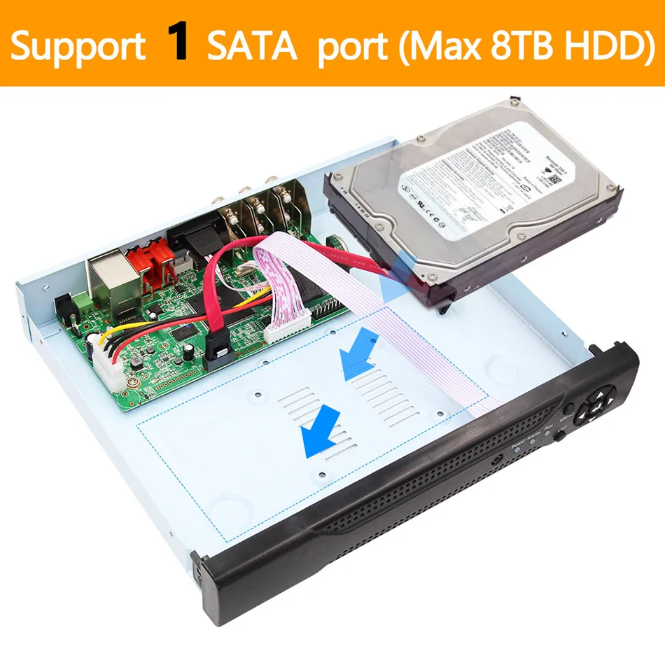 Gravador de Vídeo Dvr para 720 Dvr Vigilância Segurança Cctv Híbrido p - 960 h Analógico Cvi Tvi Câmera ip Xmeye 5in1 4ch * 1080n Ahd 7 gravador de vídeo de vigilância