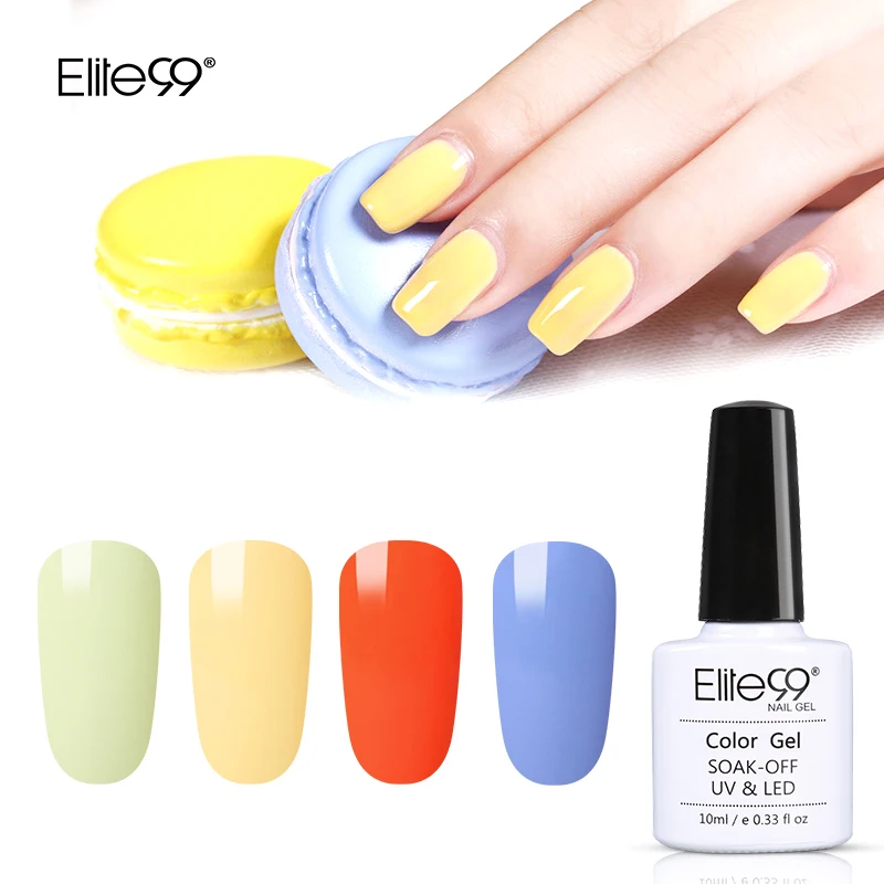 

Elite99 Macaron Candy Color Nail Gel Polish Semi Permanant UV Gel Lacquer Manicure 10ml Neon Gel Varnish Nail Art Varnishes