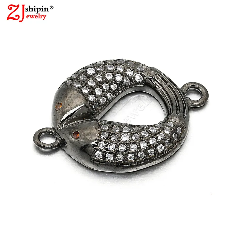 

ZJSHIPIN new micro-inlaid zircon CZ jewelry accessories connector suitable for DIY bracelet production discovery