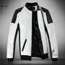 Новые мужские кожаные куртки мужские черные белые винты кожаные Jaquetas мужские куртки, пальто мужские зимние кожаные и замшевые Большие куртки