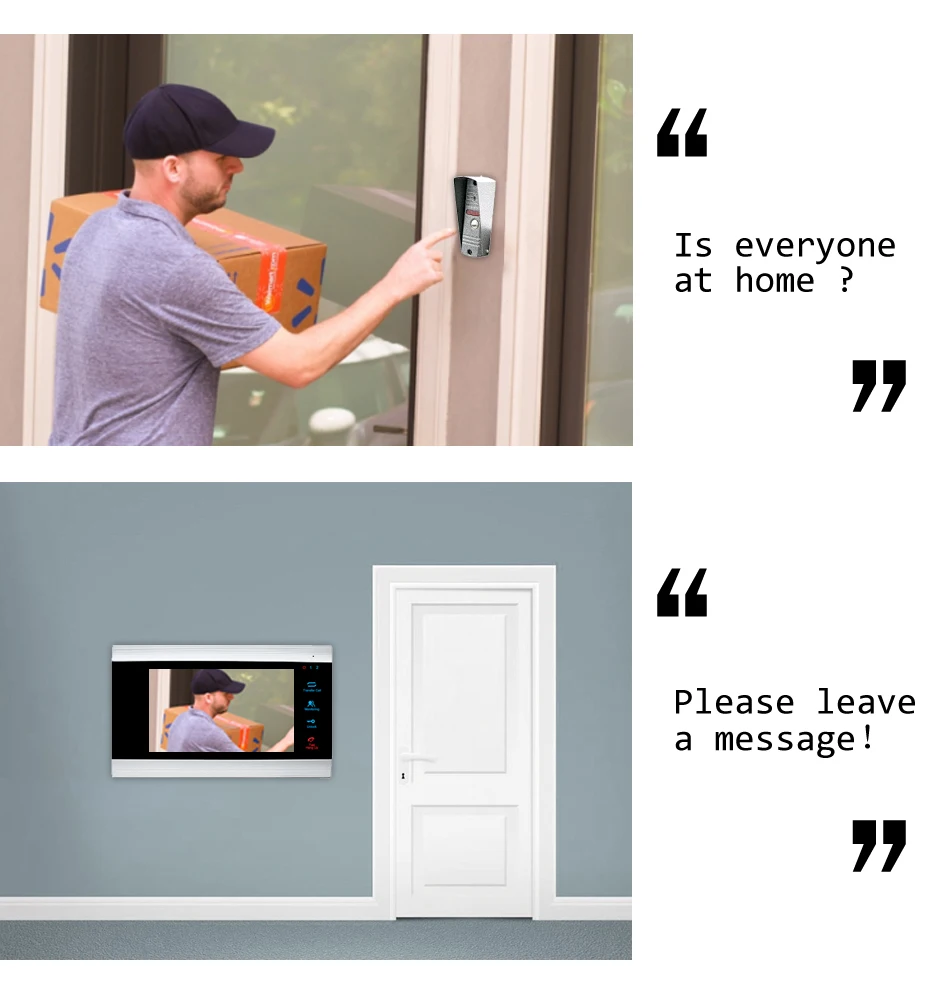 Dragonsview 7 дюймов видео дверной телефон домашняя система безопасности с камерой 1200TVL Видео дверной вход система с датчиком движения для дома