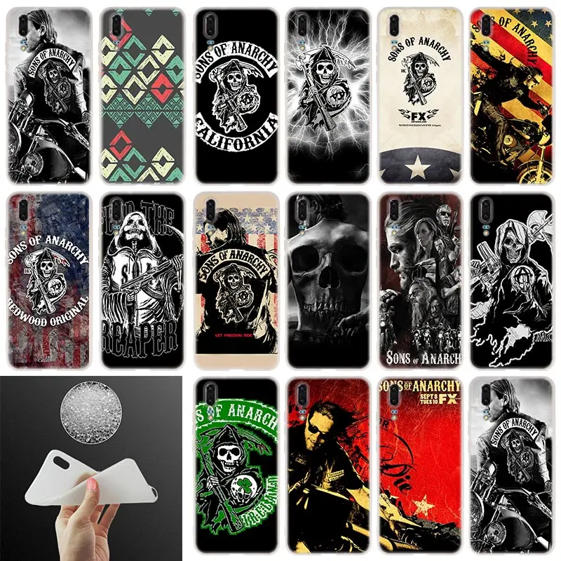 

Soft Silicone Phone Case American TV Sons of Anarchy For Huawei P30 P20 P30Pro P10 P9 P8 Plus Lite 2017 P samrt 2019 Cover
