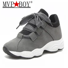Mvp мальчик модная обувь Для женщин Повседневное Кружево до Комфорт Свет на платформе кроссовки Обувь Chaussure Femme серый розовый черный