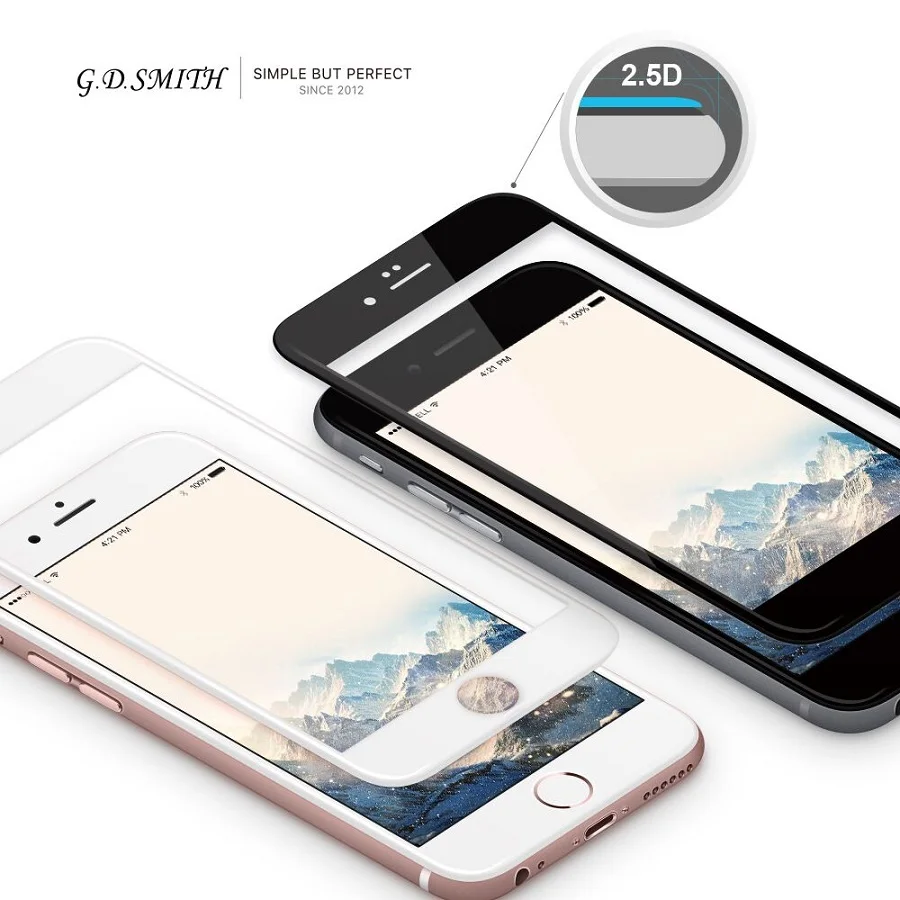 G.D.SMITH Ice Core Full Cover Tempered Glass for iPhone 6