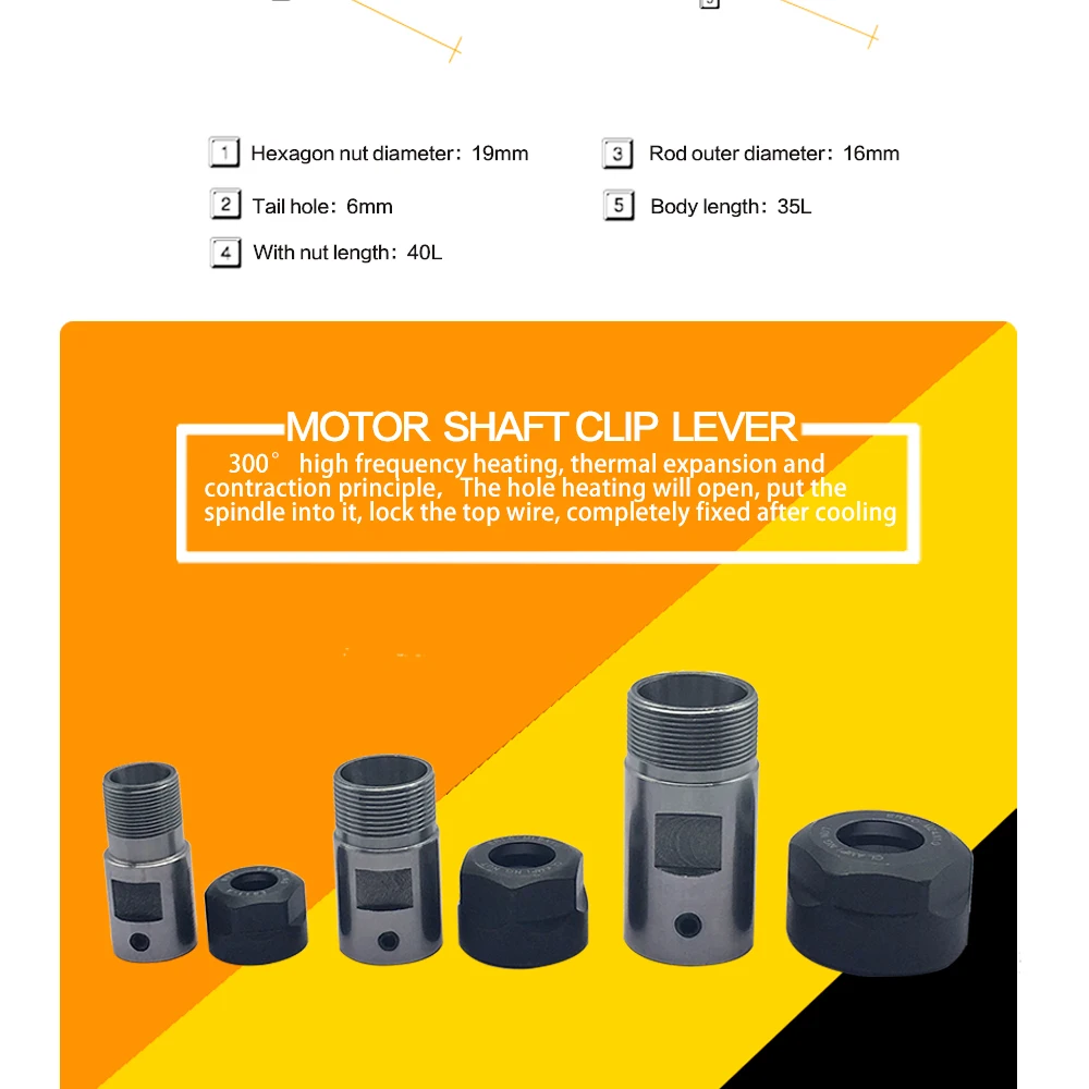 side milling cutter 15pcs High Carbon Steel ER11 Spring Collet 1-7mm with ER11A Extension Rod Motor Shaft HolderInner 4MM 5MM 6MM 6.35MM 8MM bench vise lowes