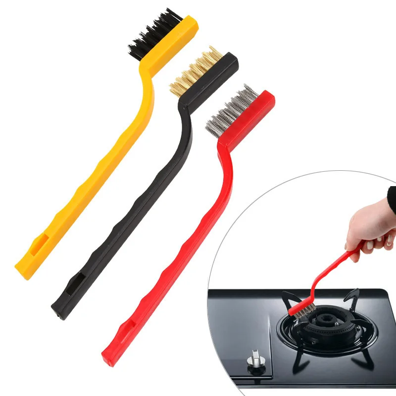 

Gas stove boiler cleaning brush brush 3pcs/set creative home kitchen clean to clean metal brush window cleaning magnets GYH