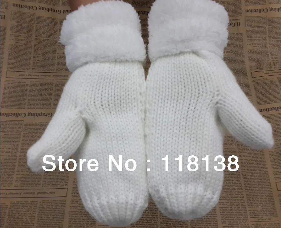 Fashion Women's Fur Knit Mittens Winter Roll-Up Gloves Soft Warm Free Shipping | Аксессуары для одежды