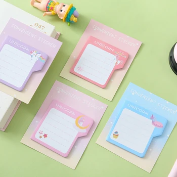 

1 pcs Creative unicorn memo pad paper post notes sticky notes notepad kawaii stationery papeleria school supplies kids gifts
