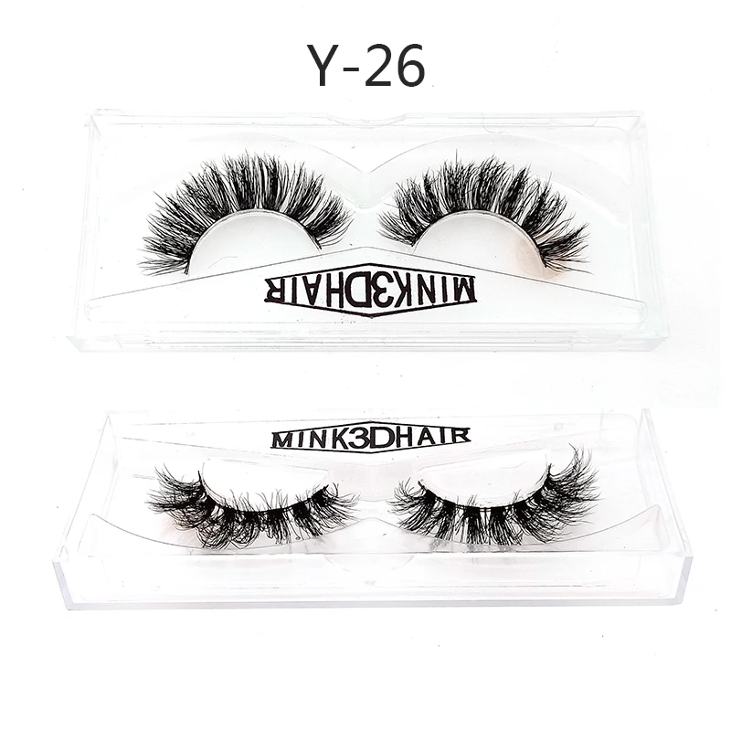 

NEW HBZGTLAD 3D Mink Hair False Eyelashes Wispy Cross Eye Lashes Fluffy Handmade Extension Mink Eyelashes