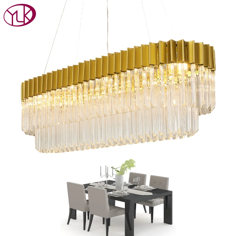 

Youlaike Luxury Modern Crystal Chandelier For Dining Room New Arrival Living Room Kitchen Island Hanging LED Lighting Fixtures