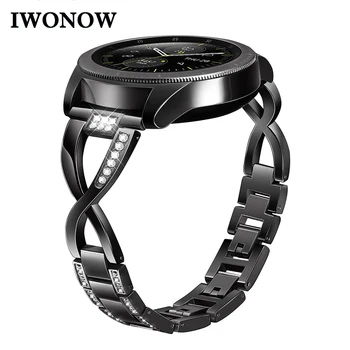 

Diamond + Stainless Steel Watchband for Garmin Vivoactive3/3 Music Vivomove/HR Forerunner 645 Jewelry Watch Band Rose Gold Strap