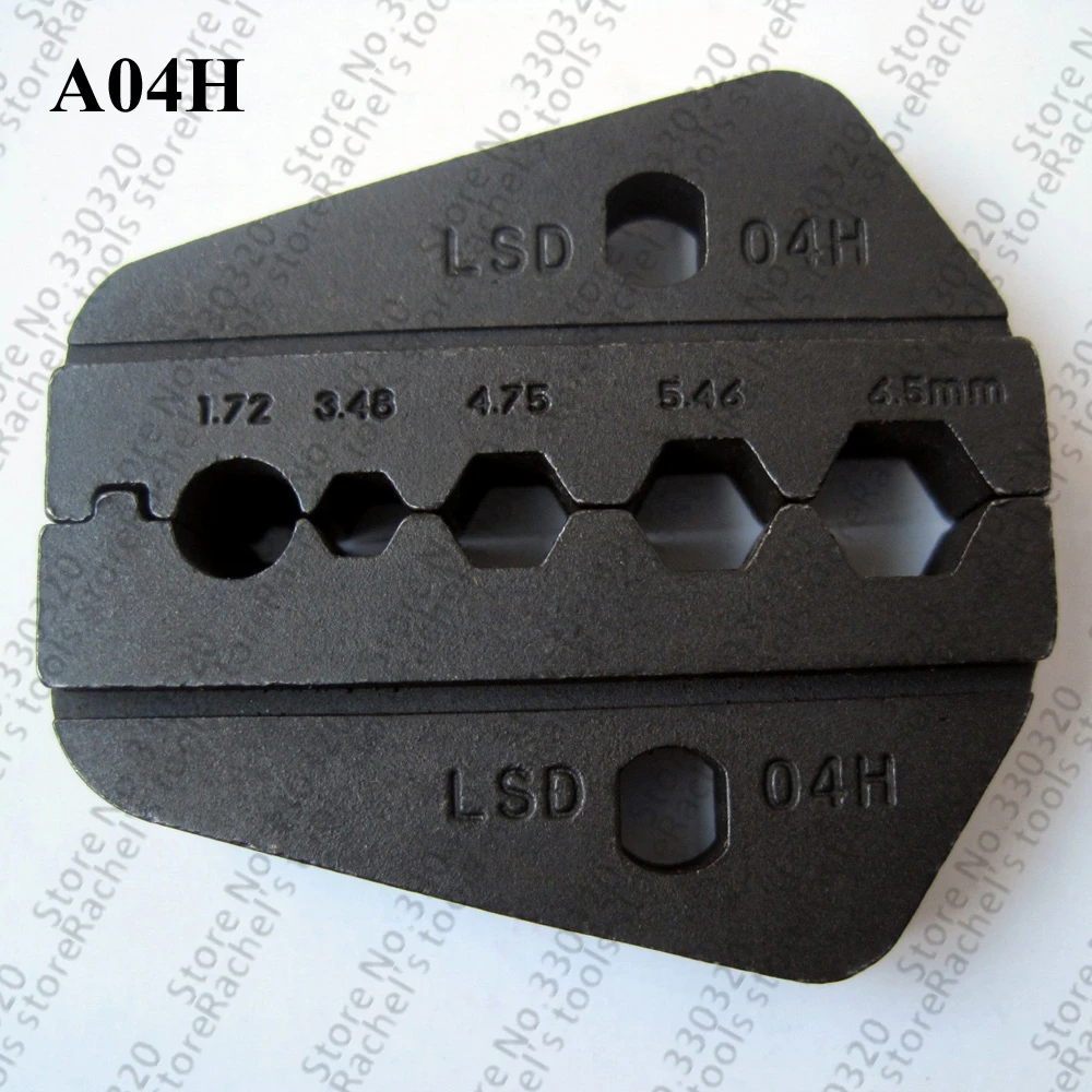 

A04H crimp tool die for crimping coaxial cable and connectors