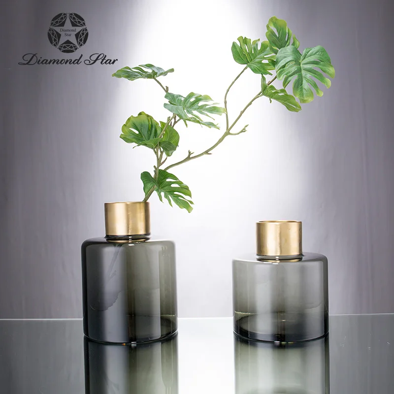Красивые Новые handblown домашний декор цветной стекло цветок Настольная Ваза|Вазы| |