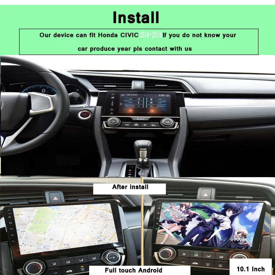 Cheap 4G+64GB Android 9.0 Octa Core 2 Din Car Media Center Player For Honda Civic 2016 2017 2018 Stereo GPS Navigation Audio NO DVD 1 Cheap 4G+64GB Android 9.0 Octa Core 2 Din Car Media Center Player For Honda Civic 2016 2017 2018 Stereo GPS Navigation Audio NO DVD 1