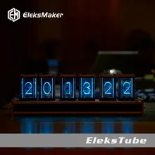 EleksMaker elekstube Бамбук 6 Бит Комплект время электронный светодиодный люминесцентное свечение газоразрядный индикатор часы Время летит промежуток