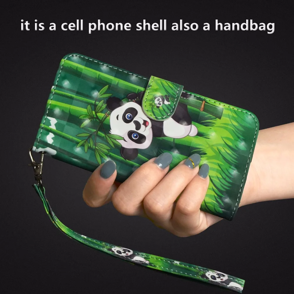 

For Huawei P Smart Case 3D Painting Flip Case For Huawei P Smart / Enjoy 7S Cover PU Wallet Leather Case For Huawei Enjoy 7S