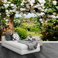 Beibehang 3D фото обои Роза коридор пасторальный цветок фреска спальня гостиная диван ТВ фон обои для стен 3 d