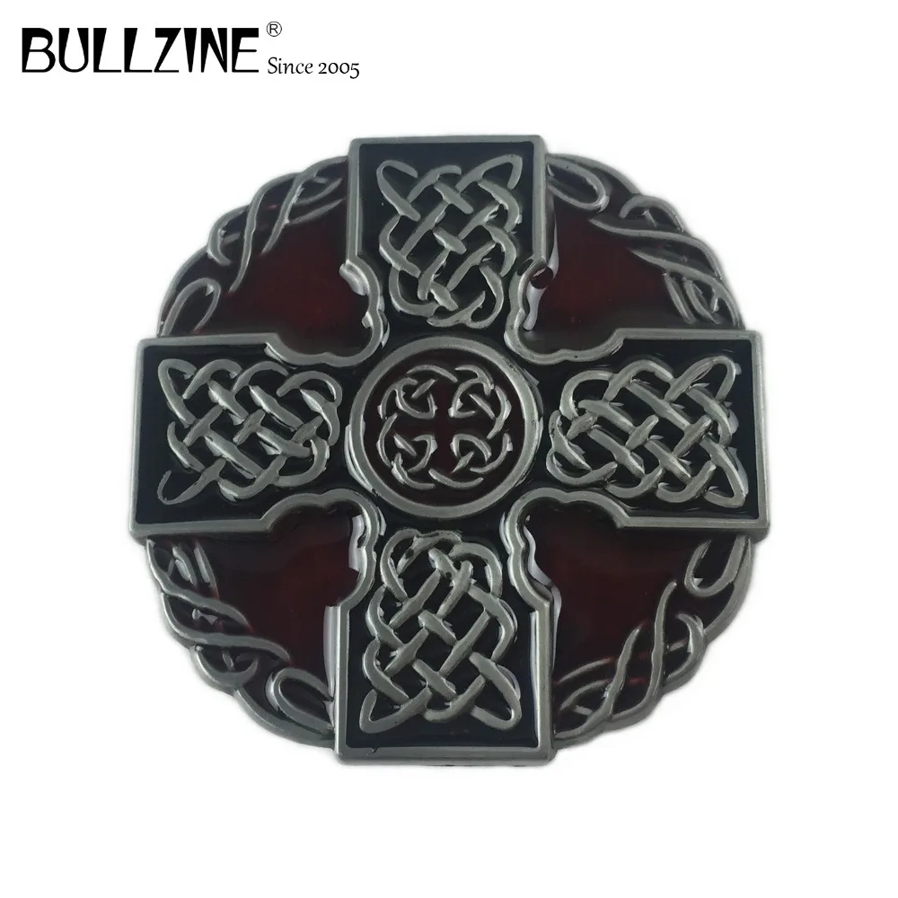 

Bullzine wholesale celtic Cross jeans cowboy gift belt buckle with pewer finish FP-02911 suitable for 4cm width belt
