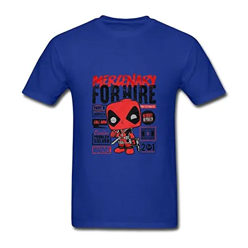 Напечатаны Футболки Забавный Tee Crew Neck Men Deadpool Прокат Искусства Регулярные