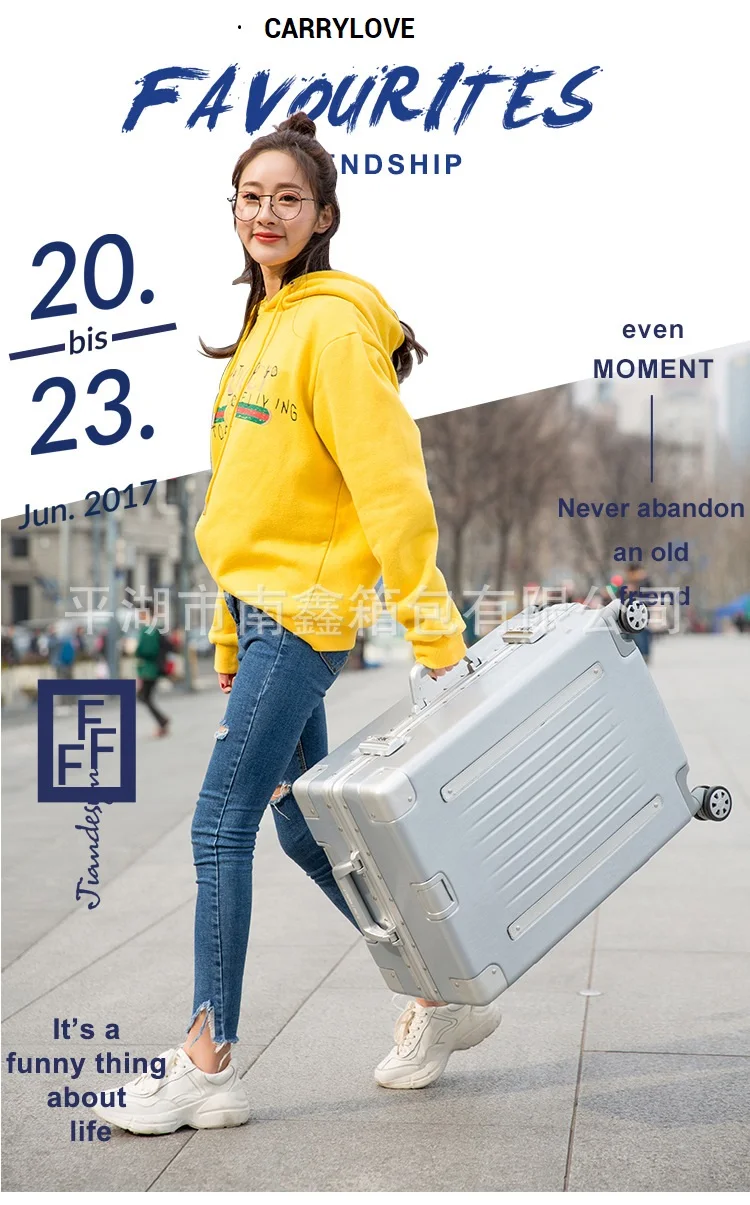 

CARRYLOVE business luggage series 20/24/26/29 inch size Aluminum frame PC Rolling Luggage Spinner brand Travel Suitcase
