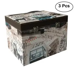 3 шт. декоративная коробка для хранения Чехол Keepsake Коробка для хранения подарка чехол для коллекции с замками