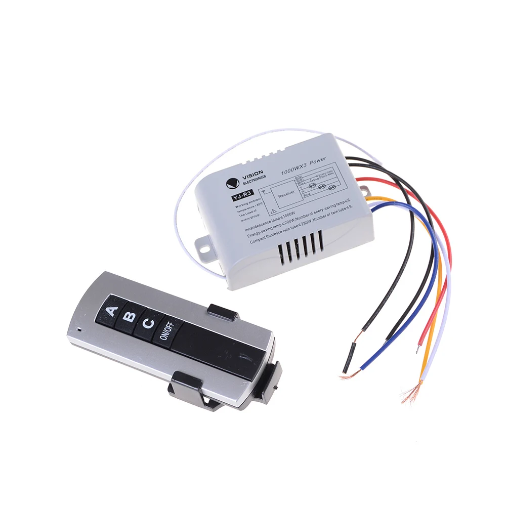 

3 Channel Wireless Remote Control Switch Digital Remote Control Switch for Lamp & Light 23A12V 1Set High Quality