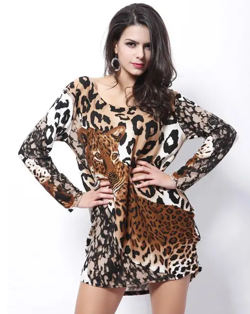 Hot Europe dress fashionable Leopard dresses, cashmere the perfect ...