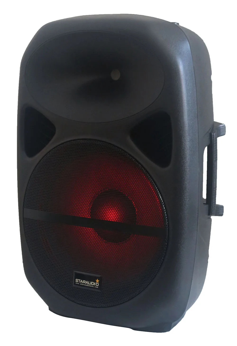 staraudio 15” 2500w pro pa dj powered  speaker with led lighting rgb bluetooth sd card usb mp3 player for karaoke ktv party disco