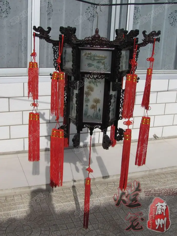 

Pure hand-carved wooden palace lantern