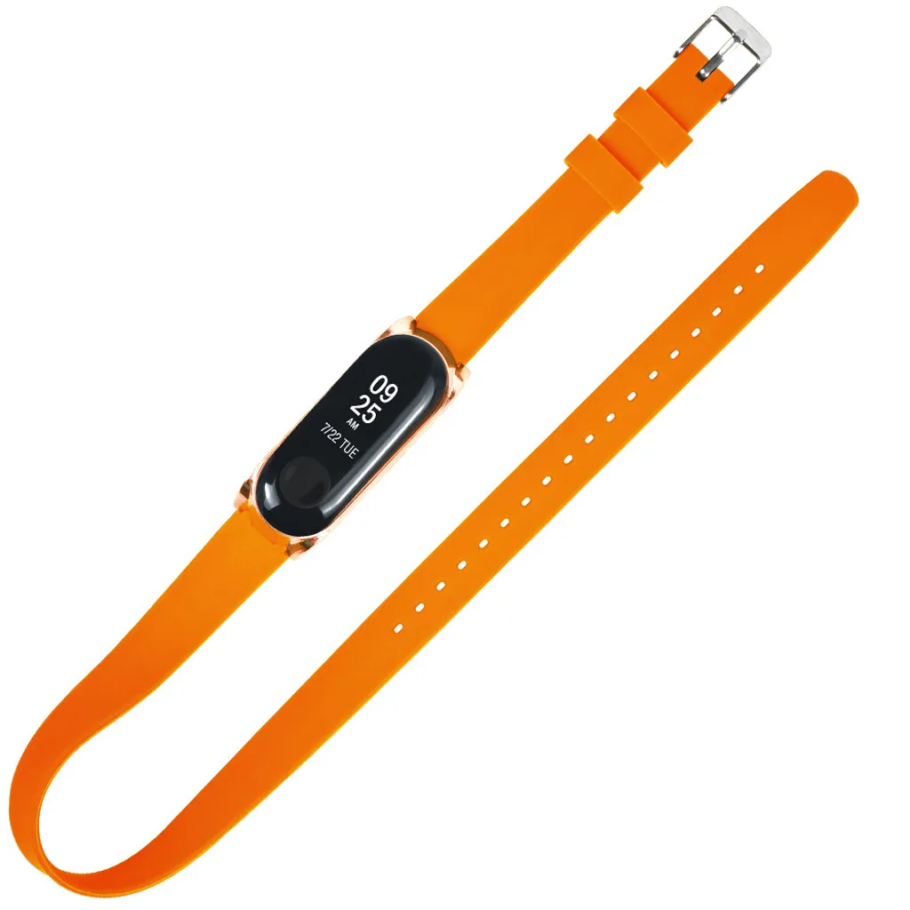 Смарт-часы спортивный мягкий силиконовый браслет Прочный ремешок с циферблатом защитный чехол Аксессуары для часов для Xiaomi Mi группа 4