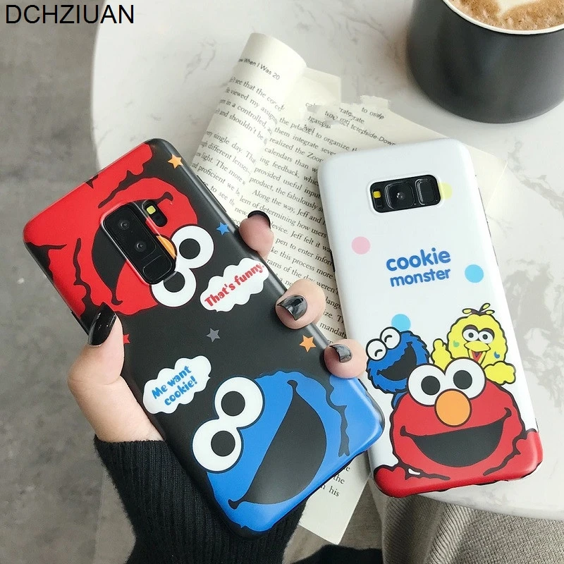 

DCHZIUAN Cookie Elmo Cute Cartoon Phone Cases For Samsung Galaxy S9 S8 Plus S7 Edge NOTE 9 8 Soft Cover For Samsung S9 Plus Case