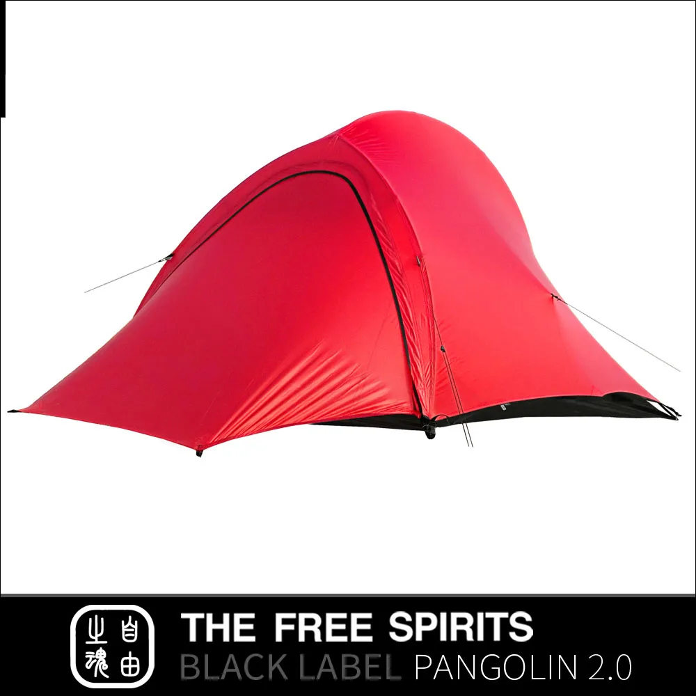 The Free Spirits TFS Pangolin2.0 Tent 20D nylon silicon coating 2-person Outdoor Hiking Ultralight Camping Tent 3-Season tent - Цвет: 20D-Red
