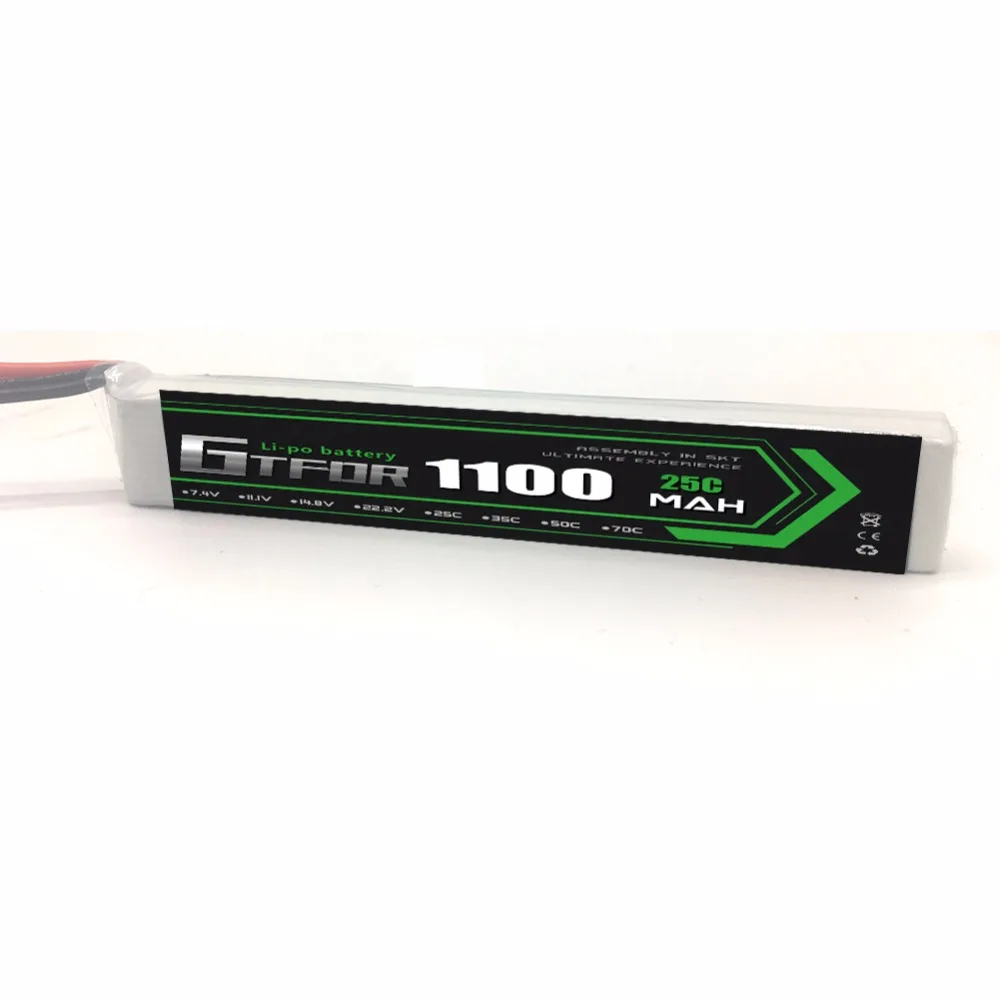 GTFDR POWER 7 4 в 1100 мач 25C 2s аккумулятор для пистолета страйкбола мини радиоуправляемая