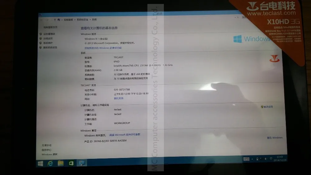 Newest10.1 Inch Teclast X10HD 3g двойной Системы Z3736F 2,16 ГГц Tablet PC Android4.4 + Windows8.1 2560x1600 воздуха retina 2 ГБ DDR3L 64 ГБ