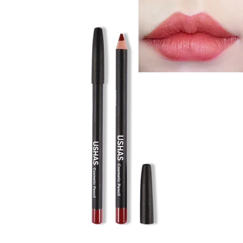 USHAS Lip Liner Set Multifunctional Tool Eyeliner Pencil Nude Tint Eyebrow Pen Brand Makeup Cosmetic Eye Shadow Maquiagem | Красота и