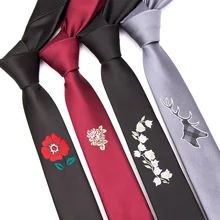 Men Tie Fashion Embroidered Flower Ties for Men Neck Tie 5cm Slim Corbatas Cravat Wedding Party Bowtie Male Dress Gift Necktie Men Tie Fashion Embroidered Flower Ties for Men Neck Tie 5cm Slim Corbatas Cravat Wedding Party Bowtie Male Dress Gift Necktie