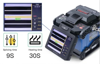 

Orientek T43 Core to Core Alignmen Fusion Splicer FTTH Optical Splicing Machine Two CMOS cameras and 5.0 color LCD monitor